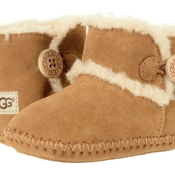 UGG Lemmy II 1018136I Toddler Kid's Chestnut Suede & Sheepskin Bootie UGG369 - Picture 1 of 7